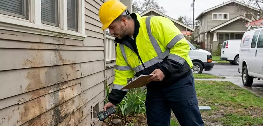 Water Damage Exterior Wall Louisburg